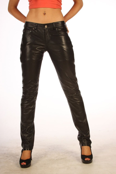 Women's Skinny Leather Jeans 5 Pocket TR99