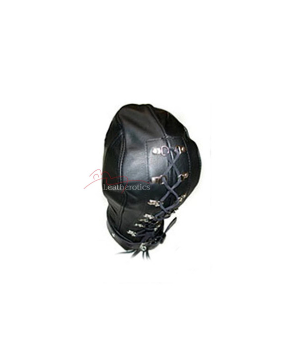 Slave Leather Bondage hood Leatherotics