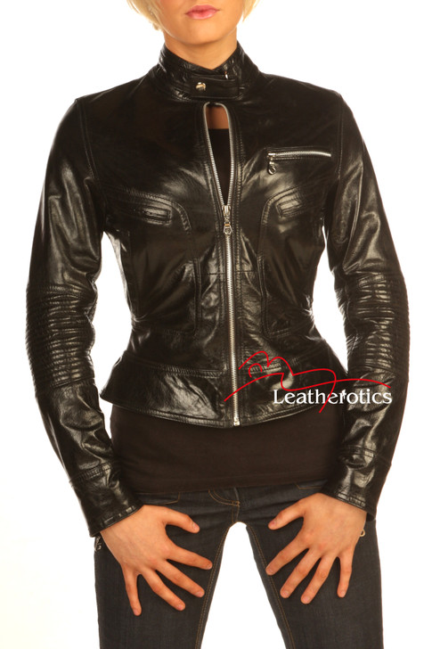 Soft black leather sales jackets for womens