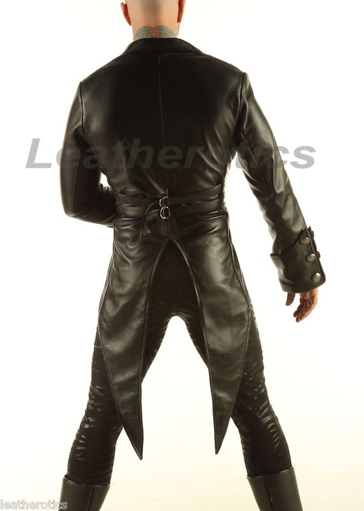 Men's Leather Jacket with long tails