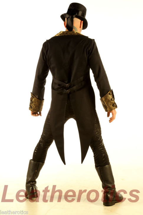 Men's Cotton Tailcoat Golden Suit, back view