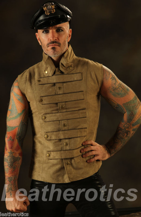 Men' Steampunk Military Waistcoat