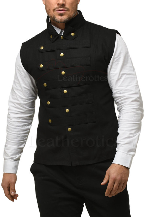 Military Waistcoat Black