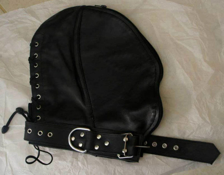 Gimp Hood Leather Open Mouth Hood DB