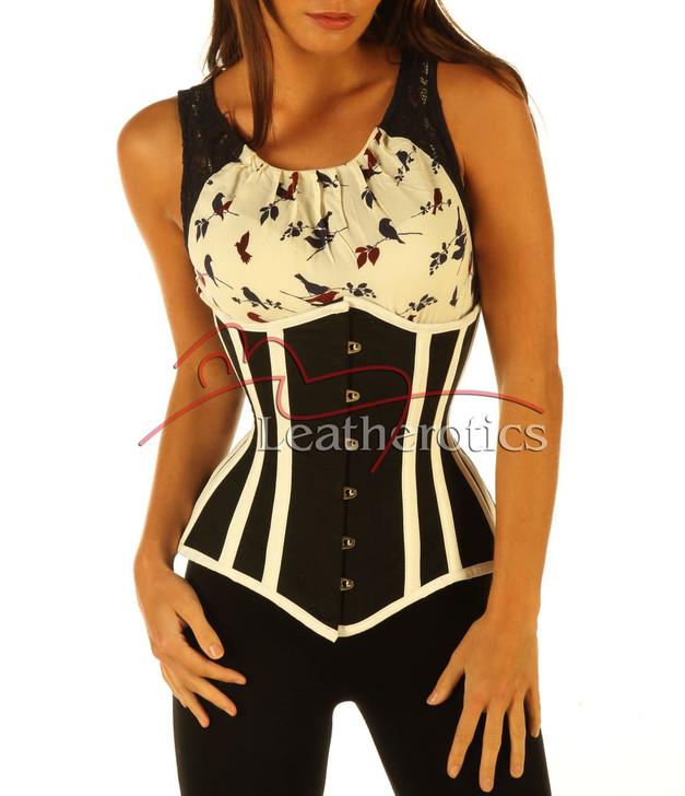 Laced Cotton Tight Corset - Front View
