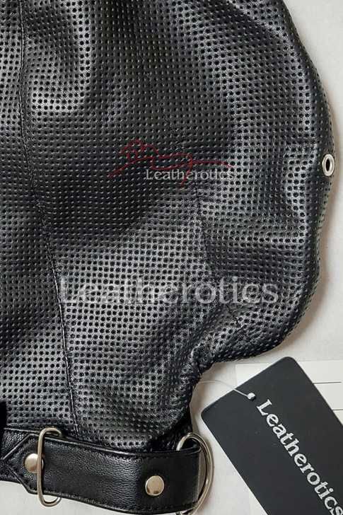 Perforated leather mask Bdsm Gear Leatherotics