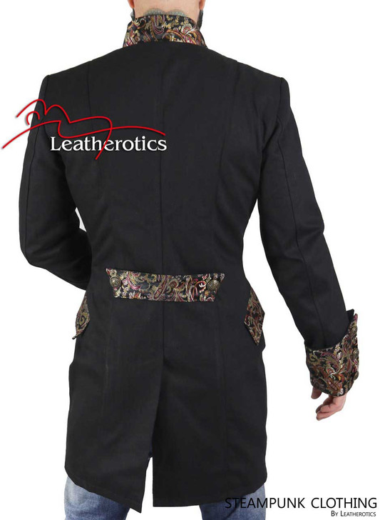 Gothic Military vintage frock coat - back view