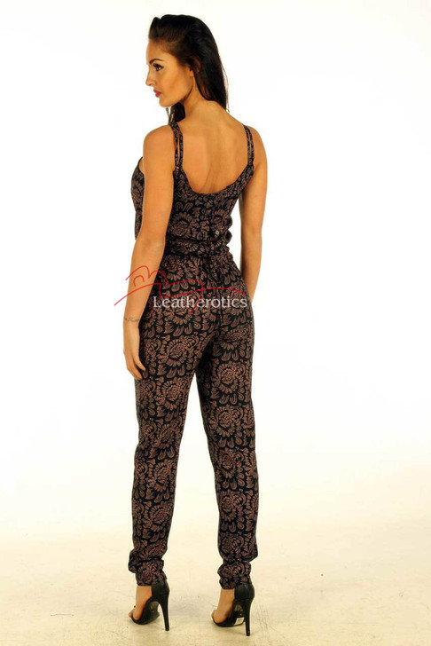 floral jumpsuit - back view
