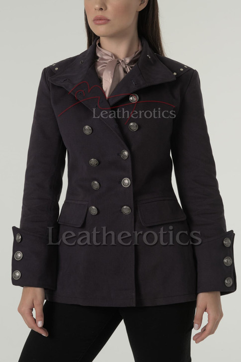 Womens Steampunk Military Jacket Top MSP 2