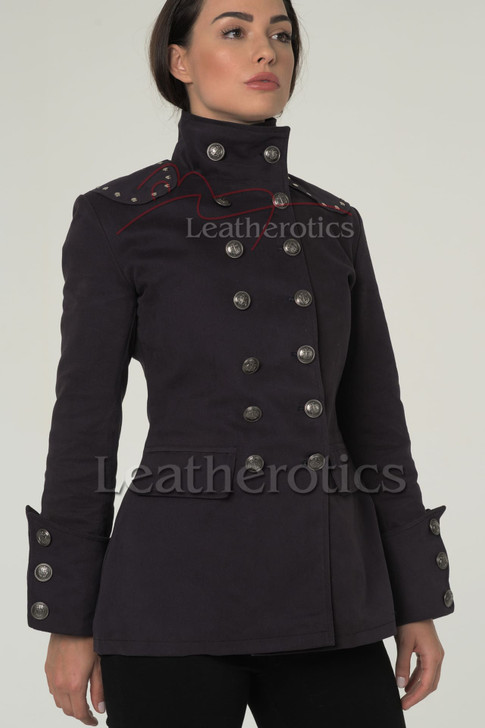 Women's Steampunk Military Jacket Top MSP