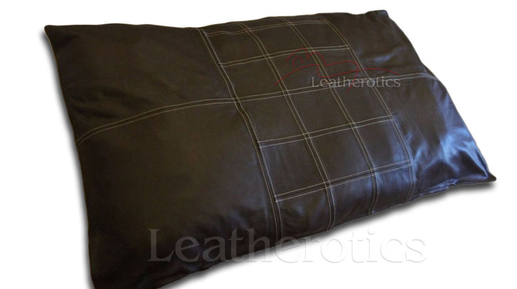 dog bed black leather