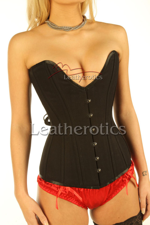8258 black cotton corset