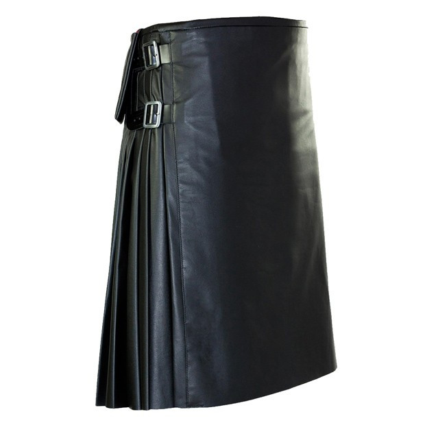 Full Grain Leather Kilt Pleated Scottish Kilt5 Cowhide