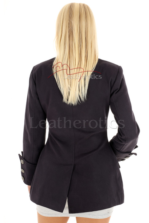 Women's Steampunk Military Jacket Fitted 4 - back