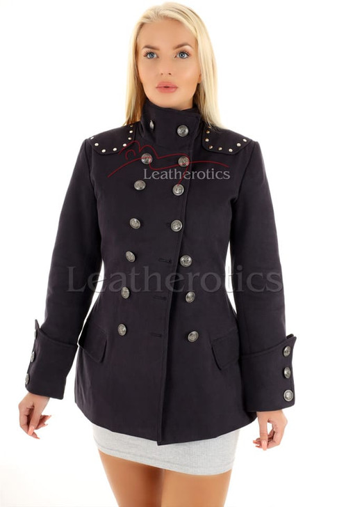Women's Steampunk Military Jacket Fitted 3