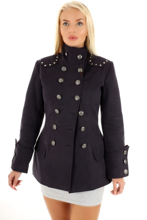 Women's Military Style Jacket Top MSP Fitted Blazer