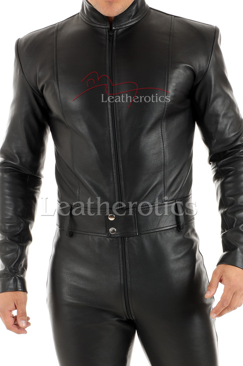 Men's leather  One Piece Suit 5 - details
