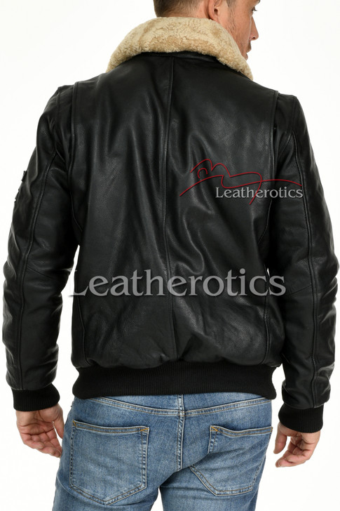 Leather Jacket With Fur Collar 2