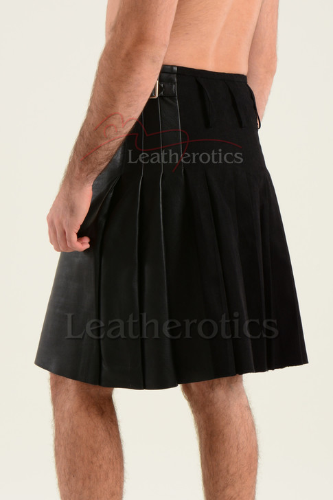 Cowhide Leather Kilt - back view