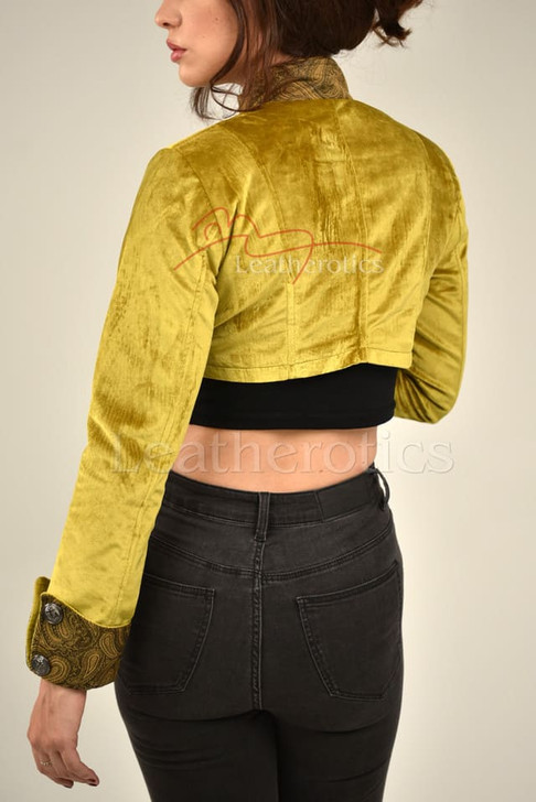 gold bolero back view