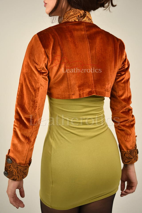 orange bolero back view
