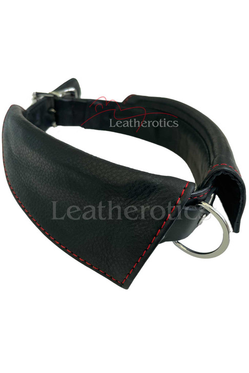 leather bondage collar - left
