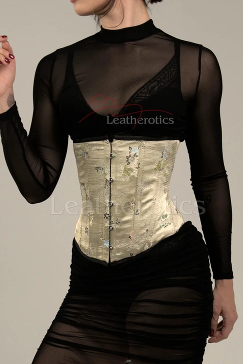 Under Bust Silk Floral Corset