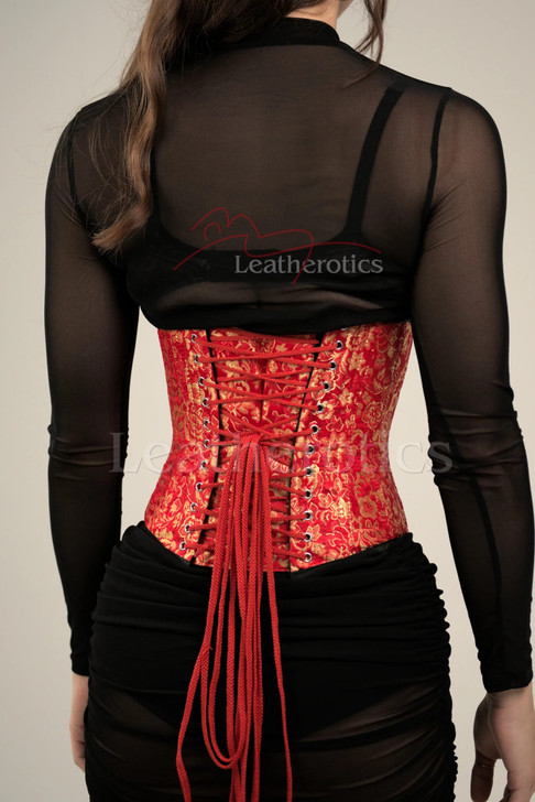 Under Bust Silk Floral Corset