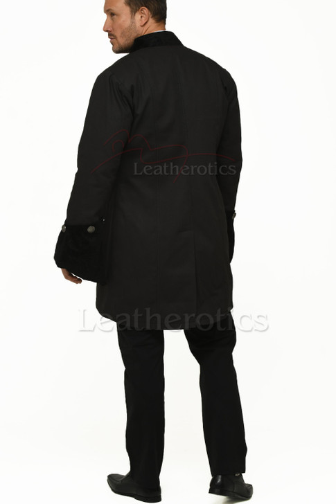 Victorian Coat Black Cotton - back