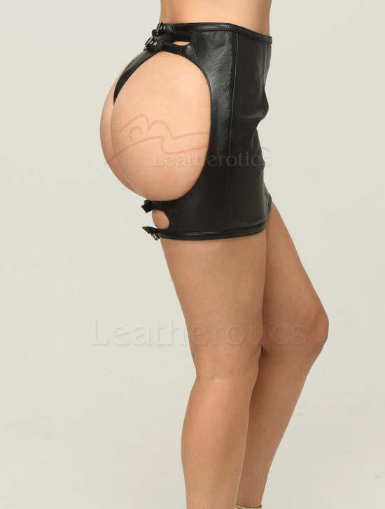 Leather Spanking Skirt - side