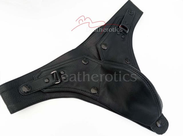 Men's Leather Jock Pouch Underwear 030