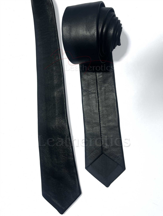 Leatherotics real leather tie for suiting