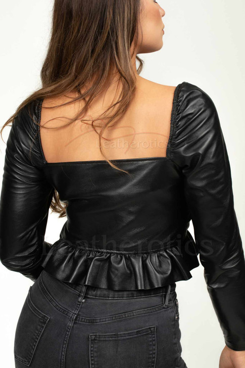 Sweetheart Leather Top back view