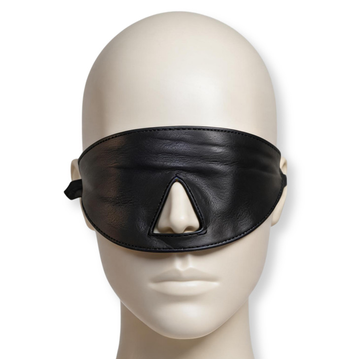 Shadow Leather Blindfold with Nose Pad
