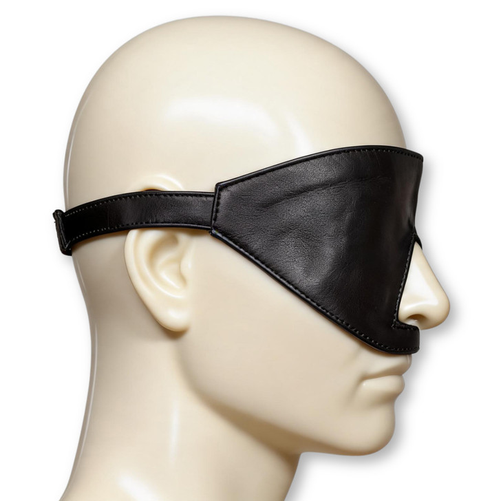 Soft Luxury Leather Linded Blindfold for Bdsm Play