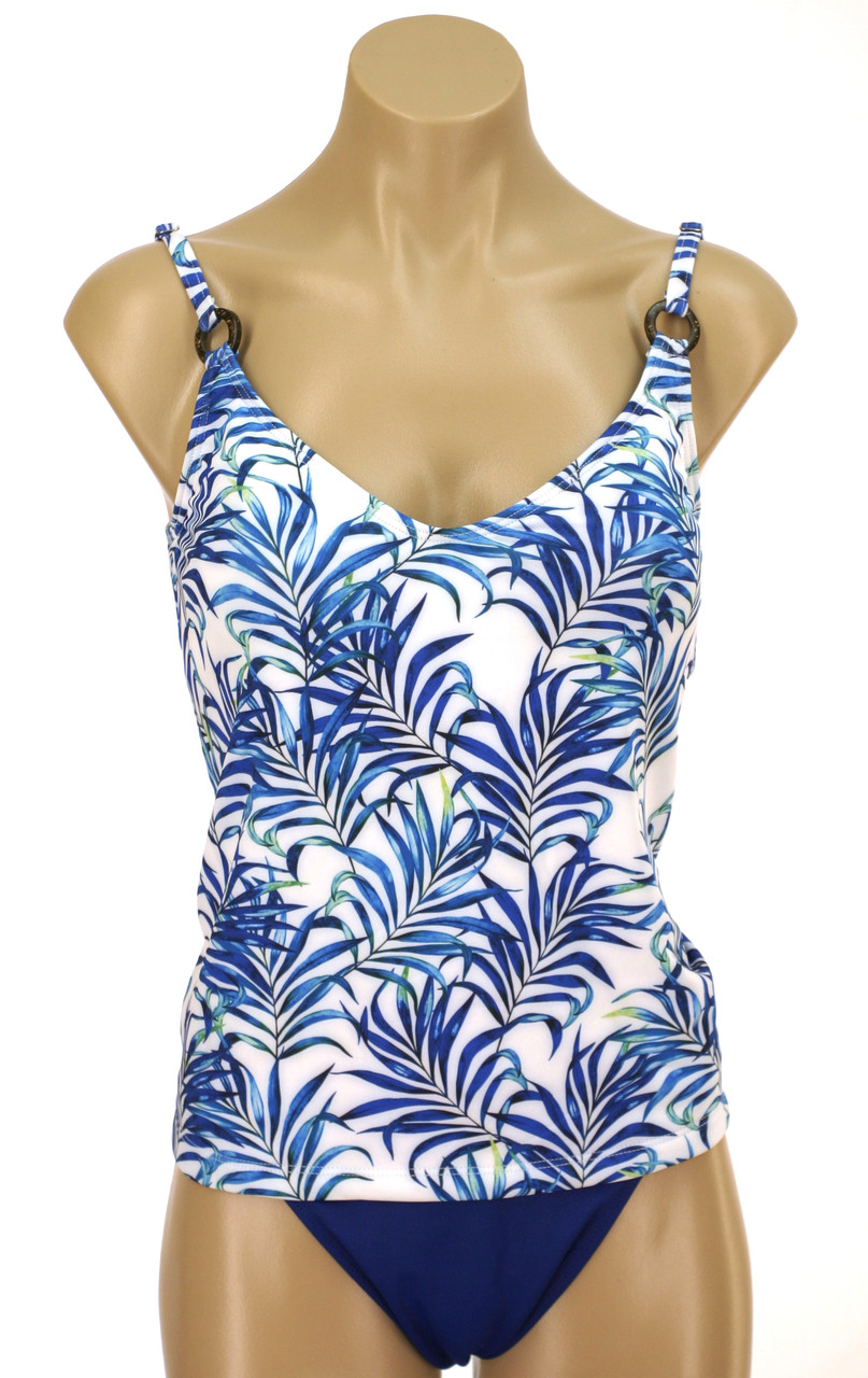 TKR7 Tankini with Soft Cup Shelf Bra KENYA PALMS KBT - Kechika Store