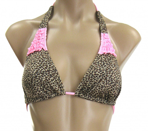 TRR5 HALTER TRIANGLE BABY CHEETAH FRONT