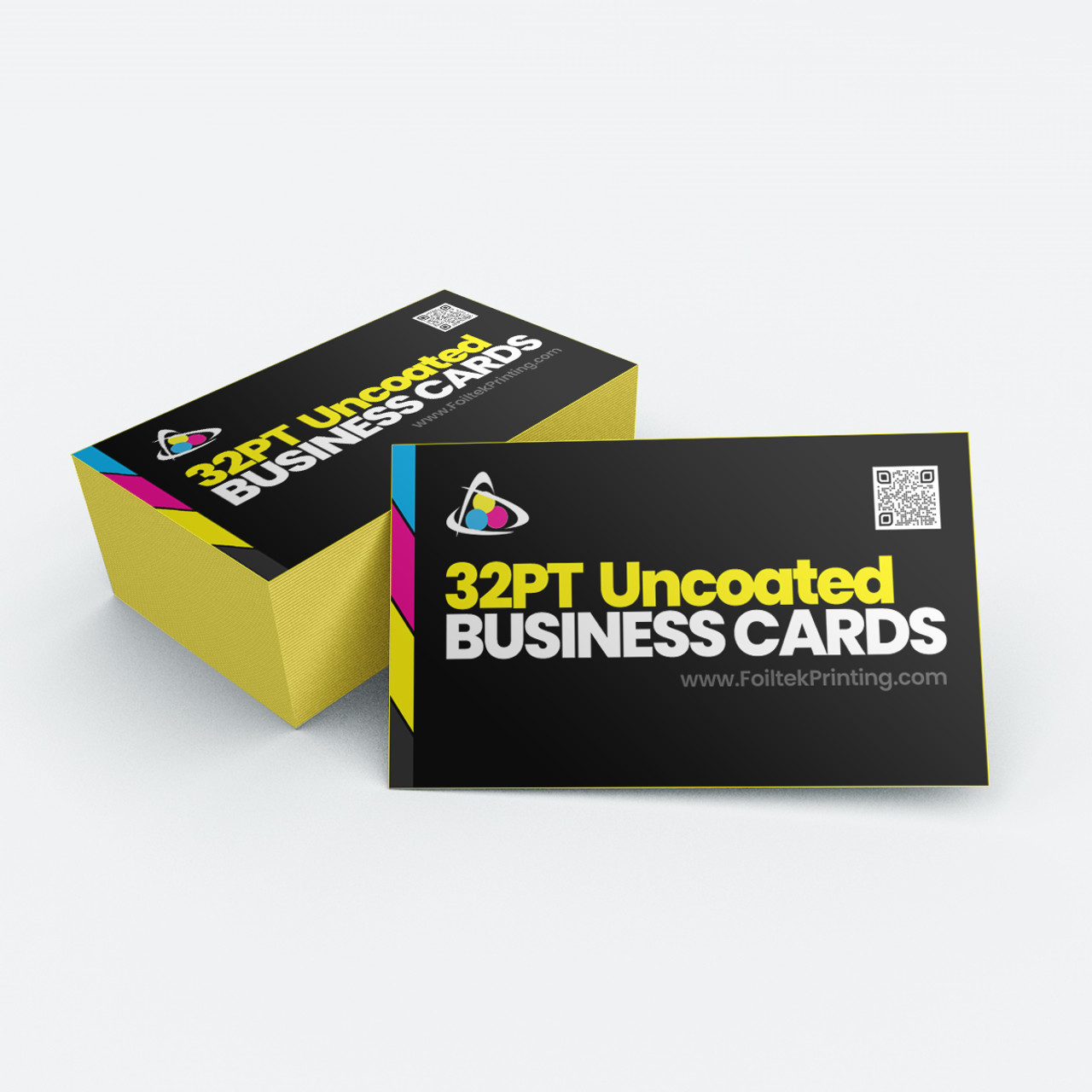 Uncoated Thick Business Cards with Painted Edges 32pt