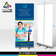 Roll Up Banner Stand 33" X 80"