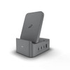 Spruce charger - charge device from USB-C/USB-A cable or wirelessly-Grey