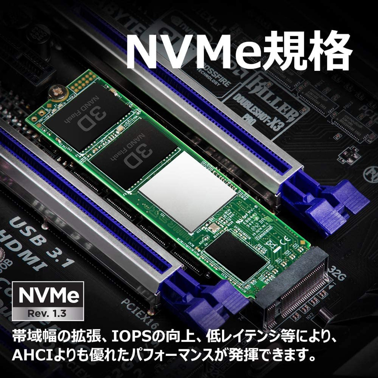 Transcend 512GB M.2 2280 NVME PCIe Gen3x4 3D TLC SSD