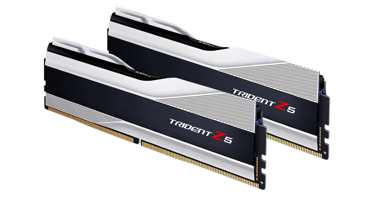 G.Skills Trident Z5 32GB (2x16GB) DDR5 PC5-48000 6000MHz CL36-36-36-96 1.35V Intel XMP 3.0 gaming ram memory - silver (F5-6000J3636F16GX2-TZ5S)