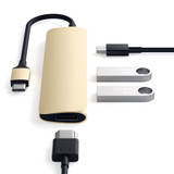 Satechi Slim Aluminum USB-C Multi-Port Adapter 4K - Gold