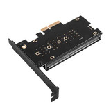 Silverstone M.2 NVMe SSD M key to PCIe x4 ARGB adapter card with heatsink and thermal pad