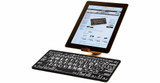 LargePrint White on Black Bluetooth Mini Keyboard for Mac - UK English
