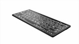 Logickeyboards LargePrint White on Black Bluetooth Mini Keyboard for PC - UK English