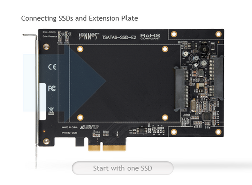 Sonnet Tempo SSD High-performance 6Gb/s SATA 2.5-inch SSD PCIe card - Add your own SSDs (TSATA6-SSD-E2)