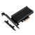 Silverstone M.2 NVMe SSD M key to PCIe x4 ARGB adapter card with heatsink and thermal pad
