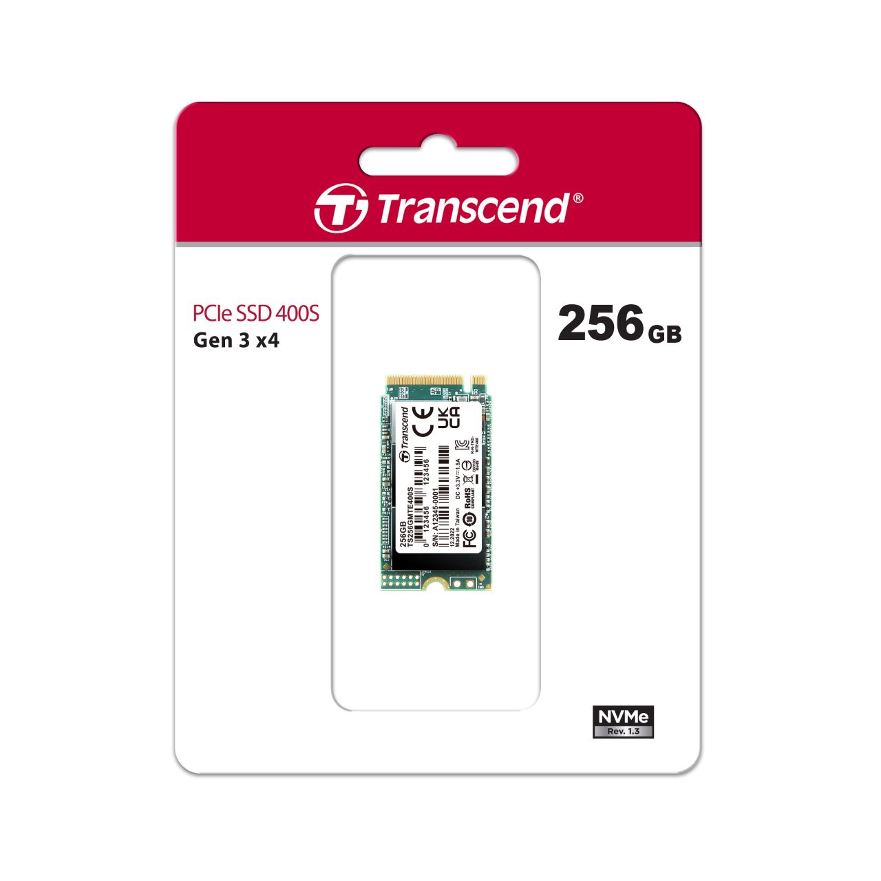 Disque SSD interne Transcend MTE400S M.2 2242 1 To Noir