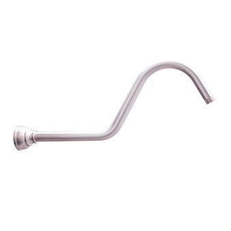 Dyconn Faucet WSA0316-BN S Shaped Shower Arm with Flange, 16", Brushed Nickel